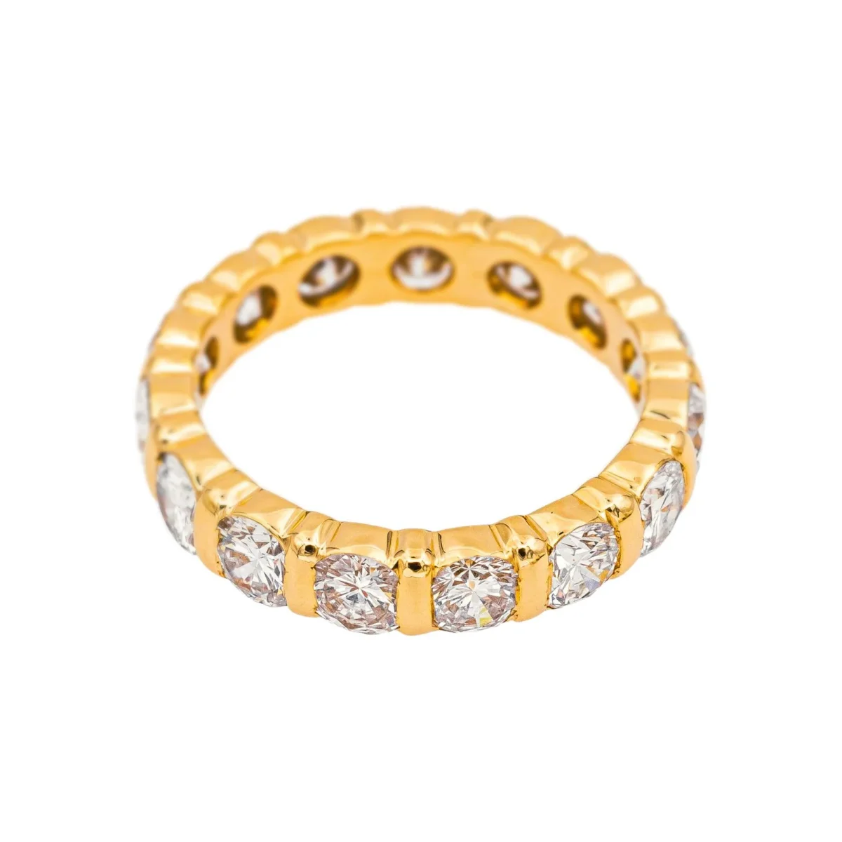 Bague Alliance américaine Or jaune Diamant – Image 4