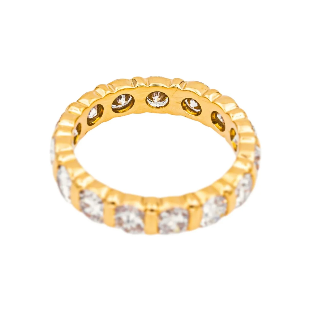 Bague Alliance américaine Or jaune Diamant – Image 7