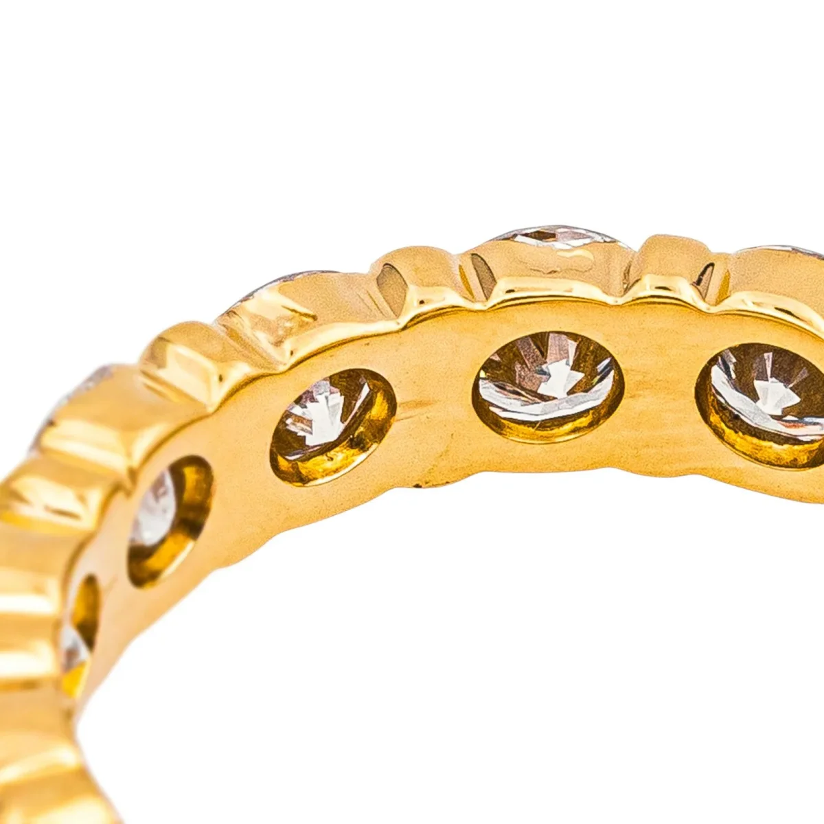 Bague Alliance américaine Or jaune Diamant – Image 8