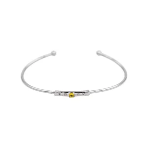 Mauboussin Bracelet Capsule d'émotions Or blanc Saphir jaune, Diamant