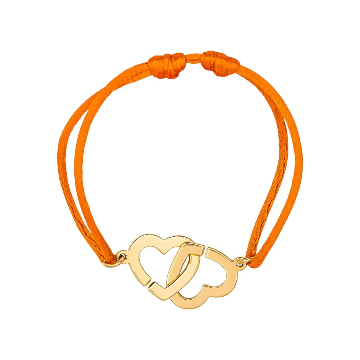 Dinh van Bracelet Cordon Double cœur Or jaune
