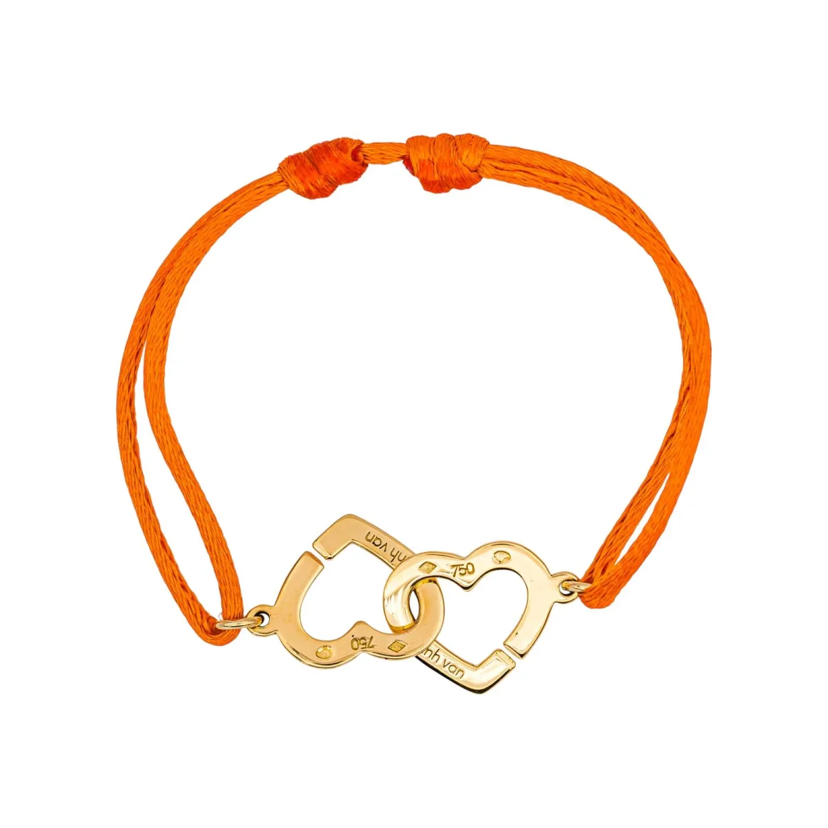 Dinh van Bracelet Cordon Double cœur Or jaune – Image 4