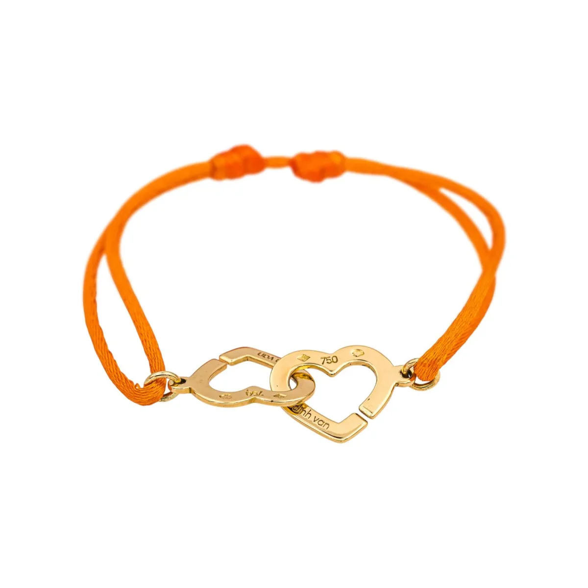 Dinh van Bracelet Cordon Double cœur Or jaune – Image 5