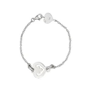 O.j. perrin Bracelet Cœur légendes Or blanc