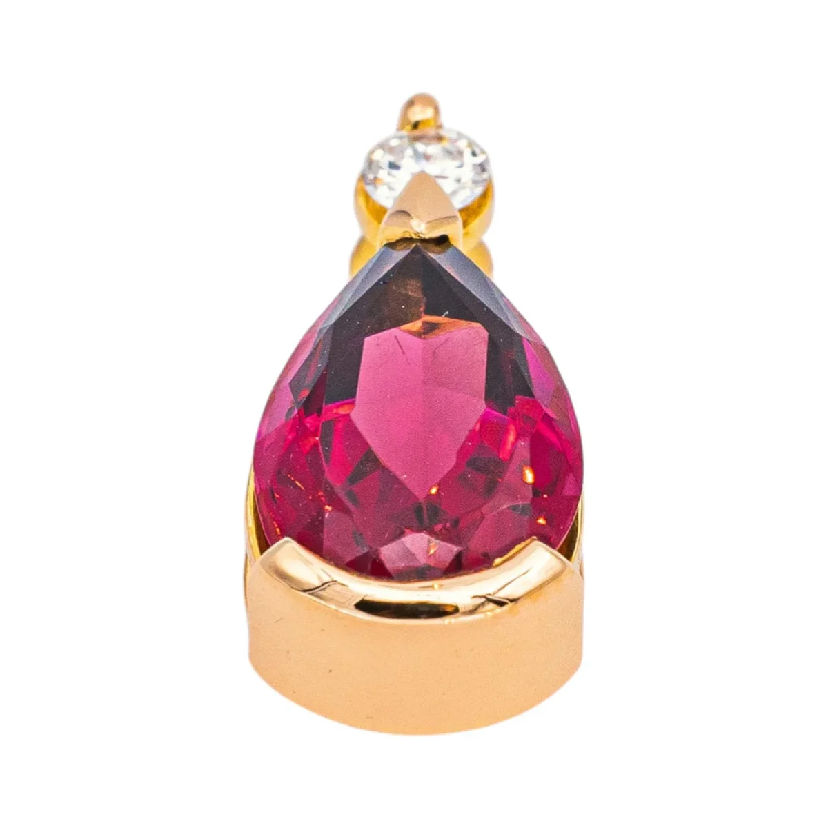 Pendentif Or rose Tourmaline, Diamant – Image 7