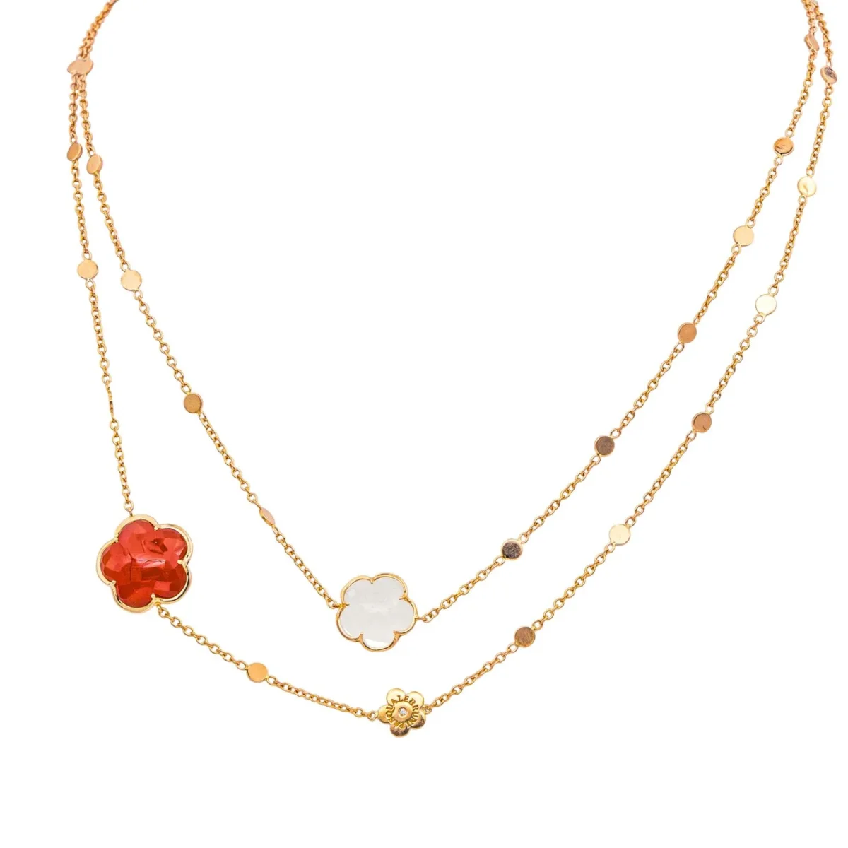 Pasquale bruni Collier Sautoir Bon ton Or rose Cornaline, Quartz laiteux – Image 2