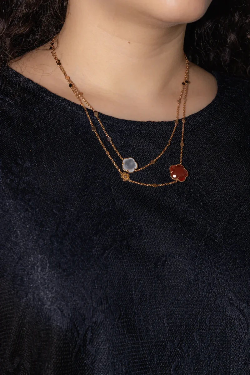 Pasquale bruni Collier Sautoir Bon ton Or rose Cornaline, Quartz laiteux – Image 3