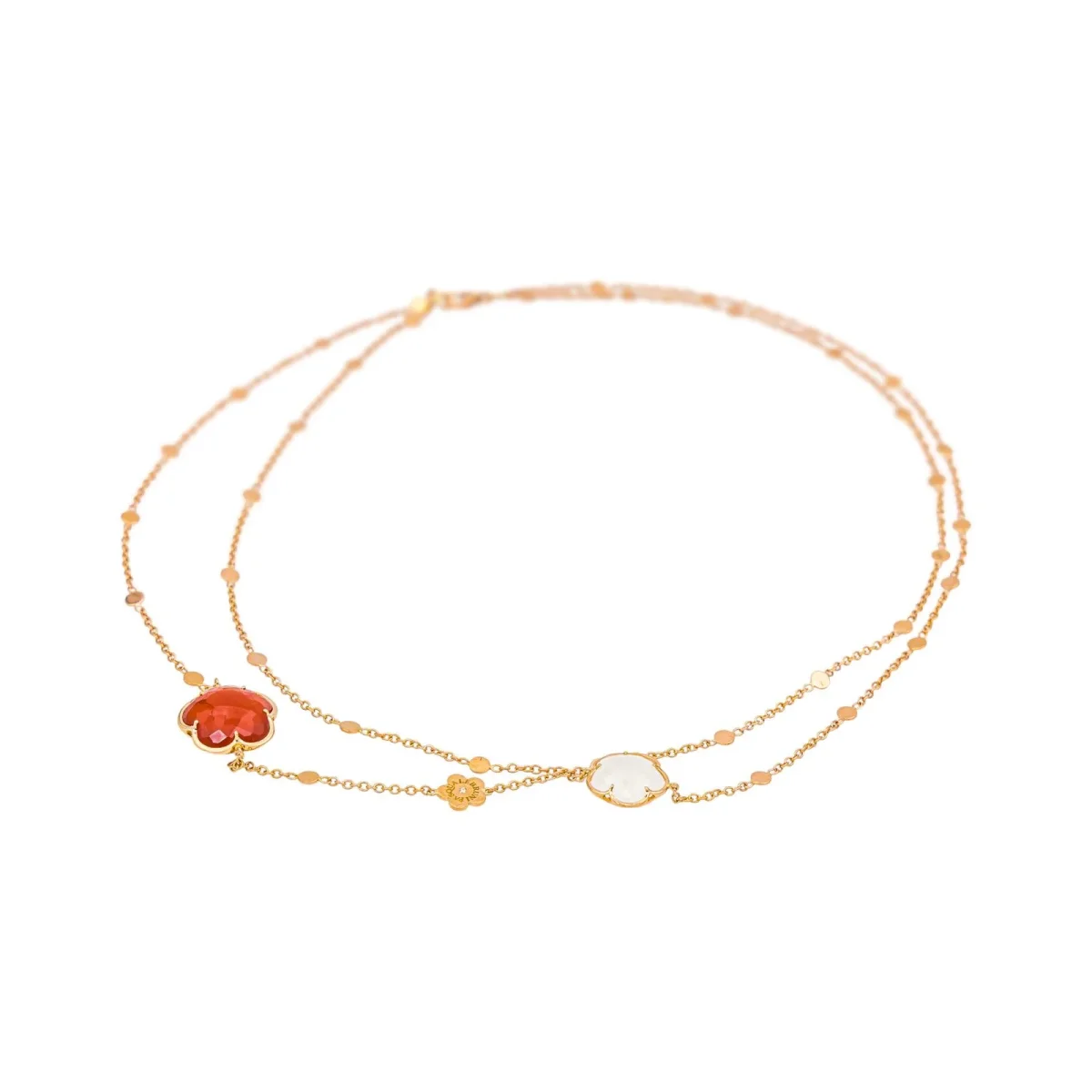 Pasquale bruni Collier Sautoir Bon ton Or rose Cornaline, Quartz laiteux – Image 9