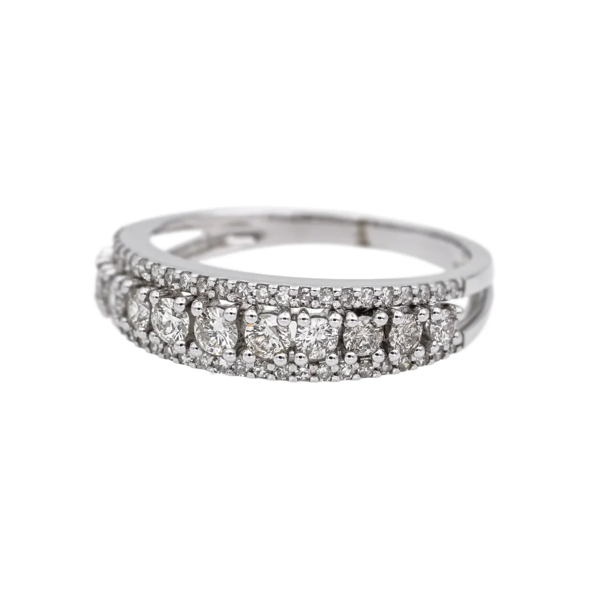 Bague Bandeau Or blanc Diamant – Image 4