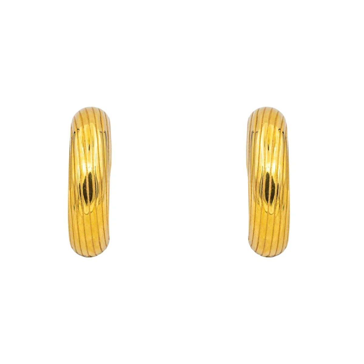 Boucles d'oreilles Créoles Or jaune – Image 2