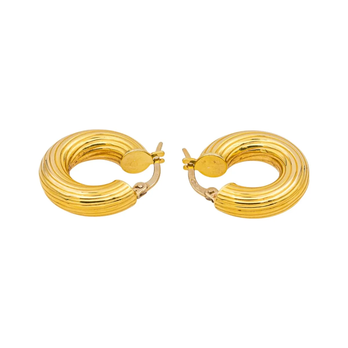 Boucles d'oreilles Créoles Or jaune – Image 4