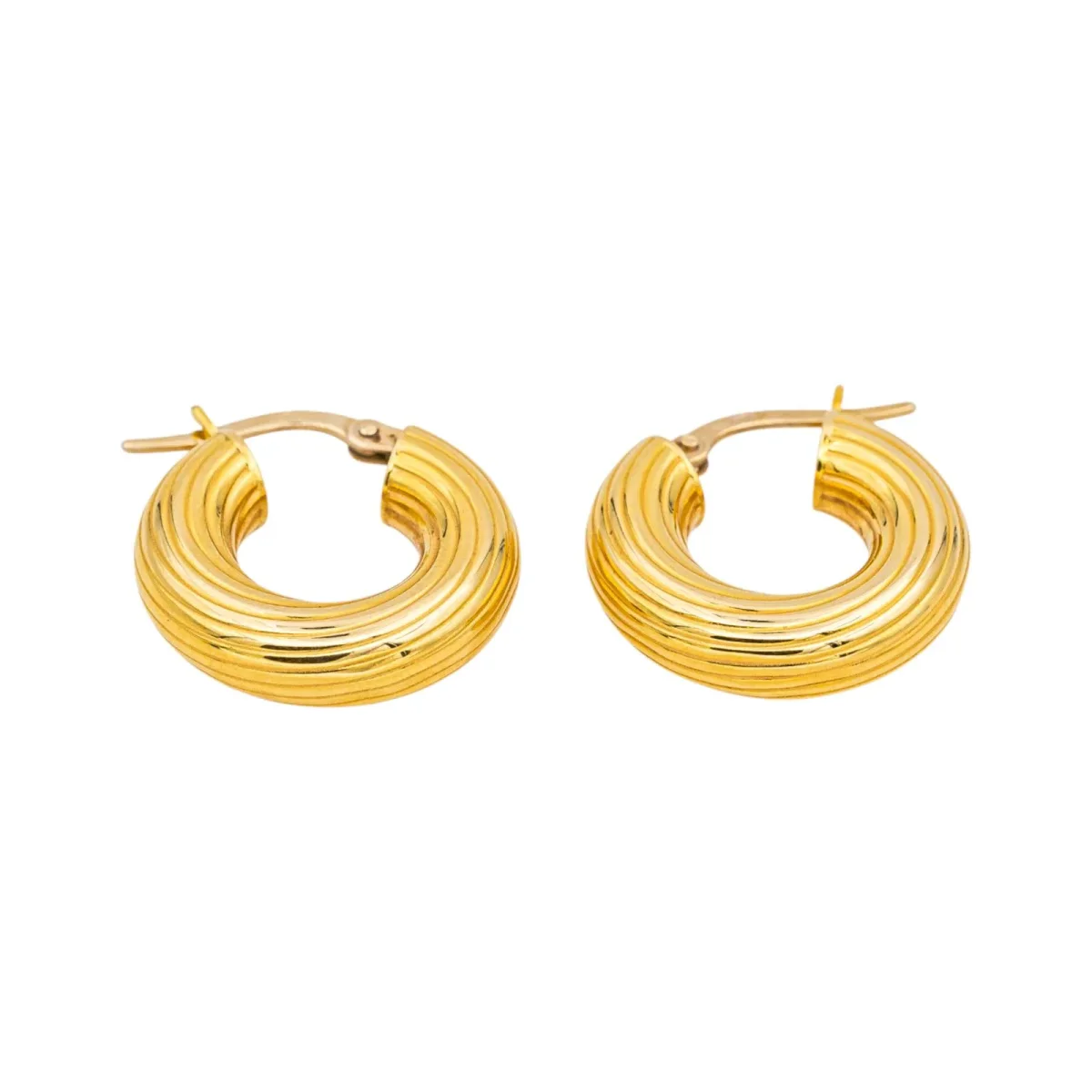 Boucles d'oreilles Créoles Or jaune – Image 5