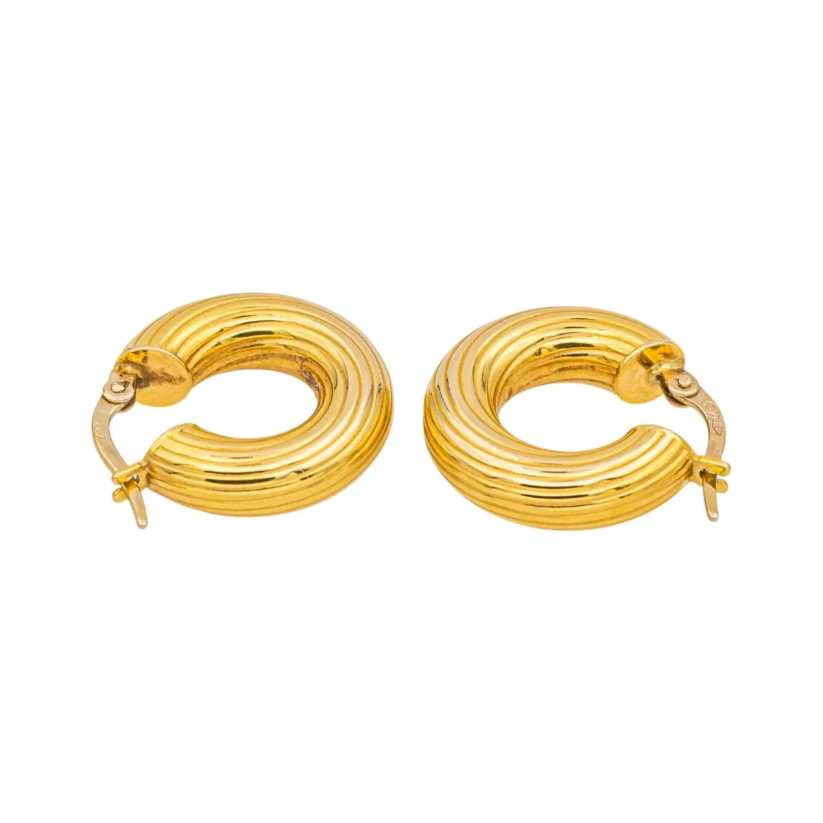 Boucles d'oreilles Créoles Or jaune – Image 6