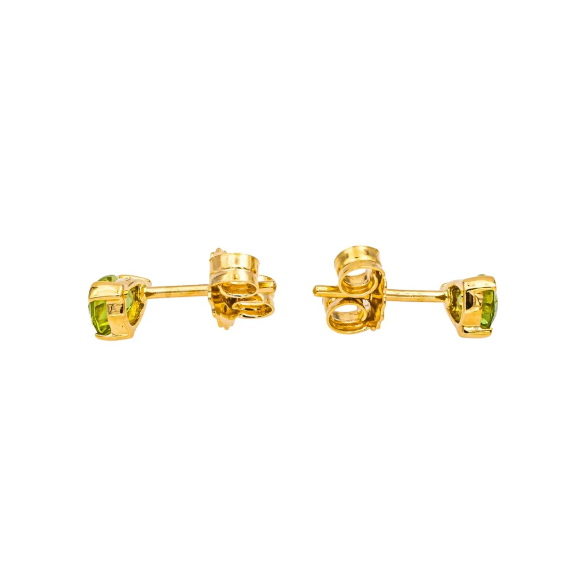 Boucles d'oreilles Puces Or jaune Péridot – Image 8