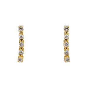 Boucles d'oreilles Puces Or jaune Diamant