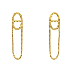Hermès Boucles d'oreilles Pendantes Chaîne d'ancre Or jaune