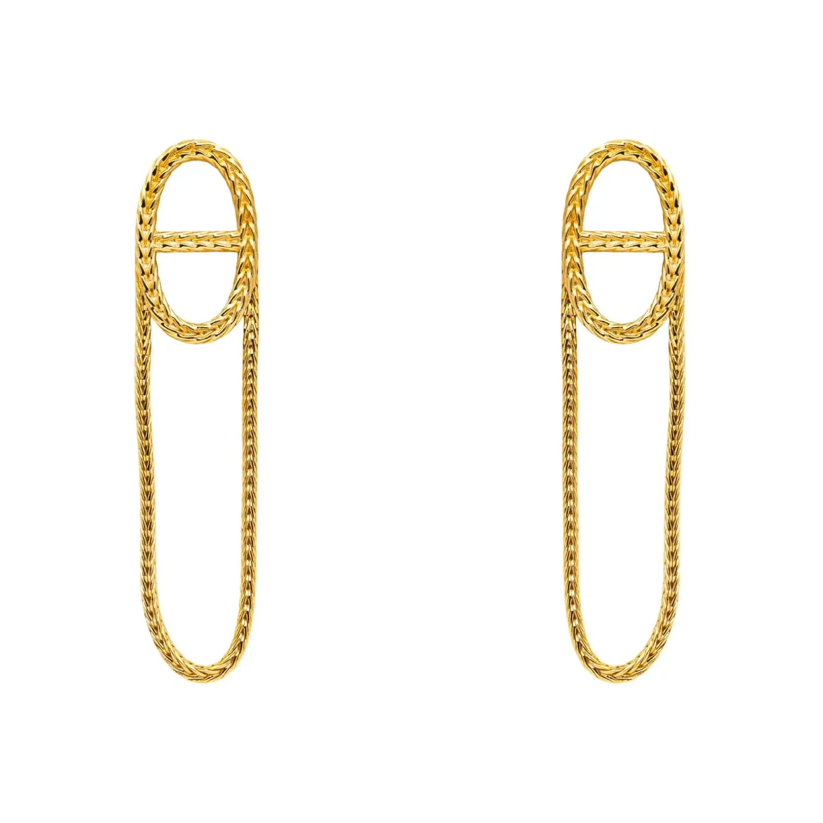Hermès Boucles d'oreilles Pendantes Chaîne d'ancre Or jaune – Image 2