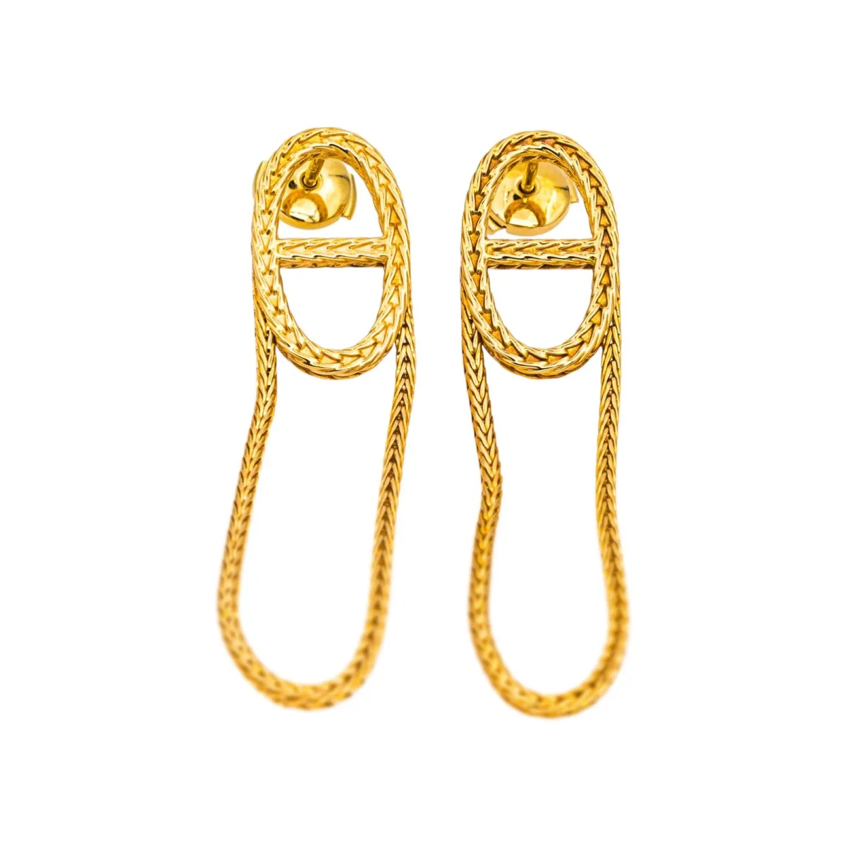 Hermès Boucles d'oreilles Pendantes Chaîne d'ancre Or jaune – Image 4