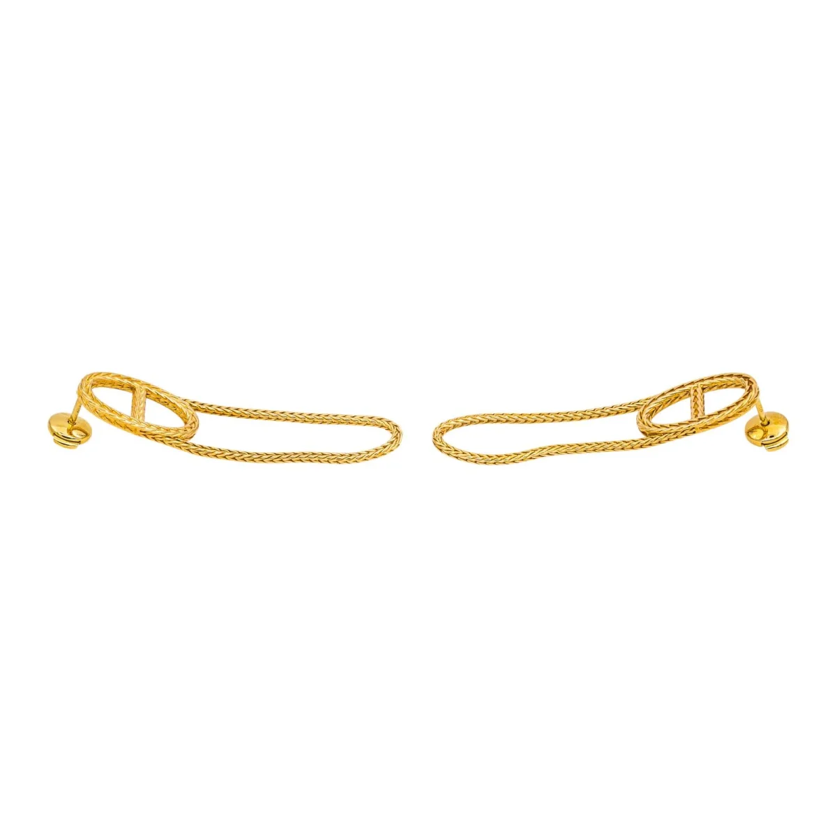 Hermès Boucles d'oreilles Pendantes Chaîne d'ancre Or jaune – Image 6