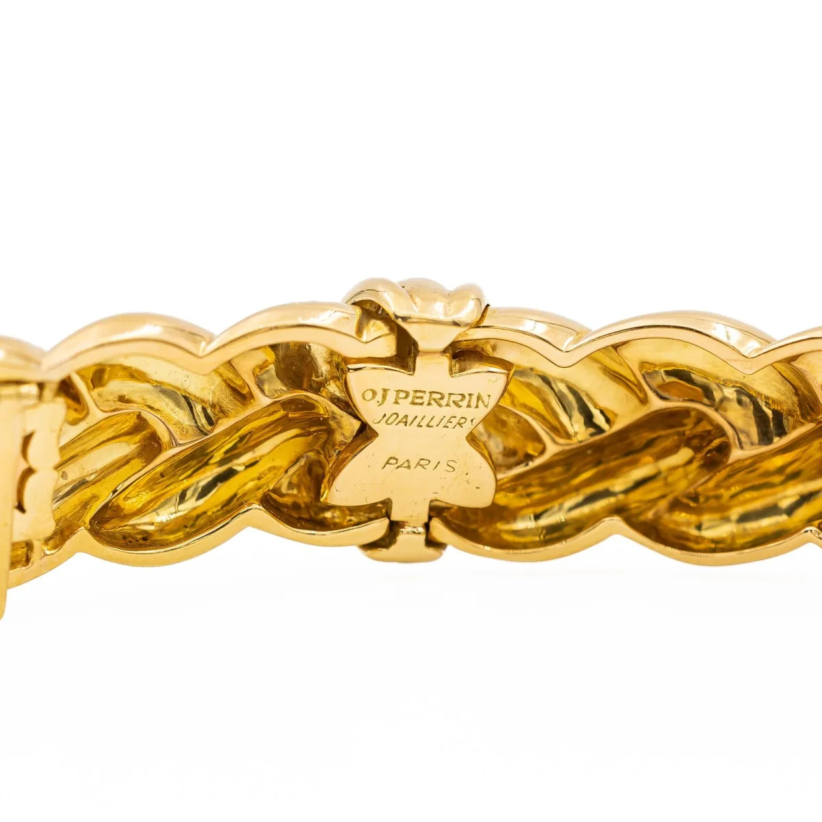 O.j. perrin Collier Ras de cou Tressé Or jaune Diamant – Image 5