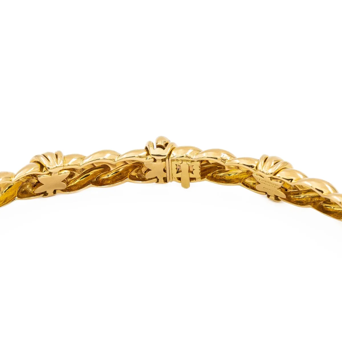 O.j. perrin Collier Ras de cou Tressé Or jaune Diamant – Image 8