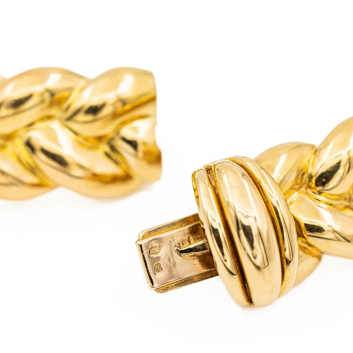 O.j. perrin Collier Ras de cou Tressé Or jaune Diamant – Image 9