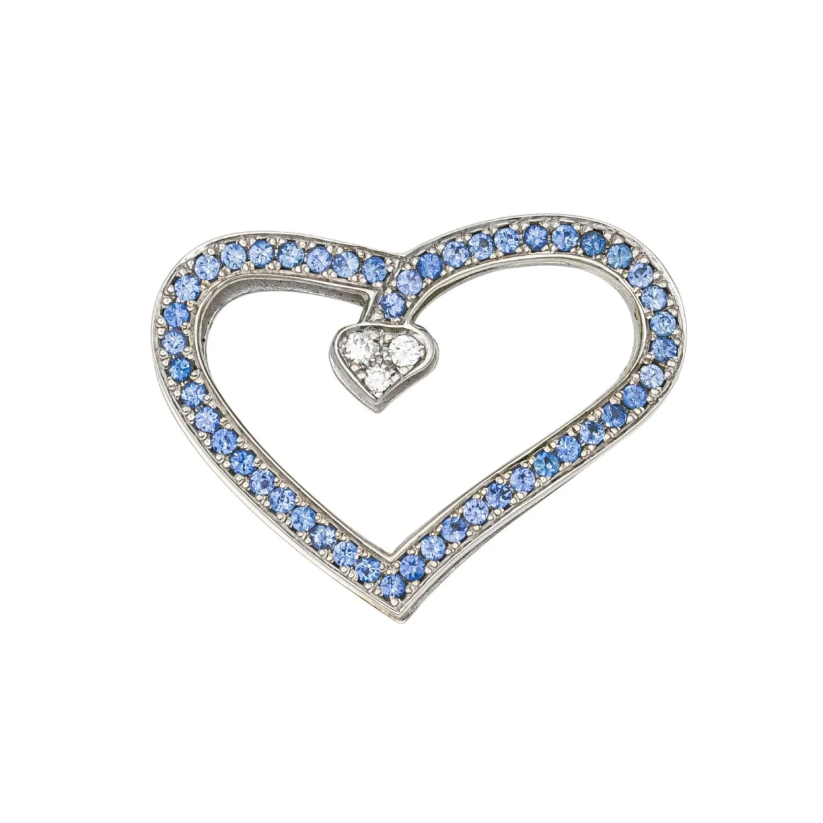 Van der bauwede Pendentif Argent Diamant, Saphir – Image 2