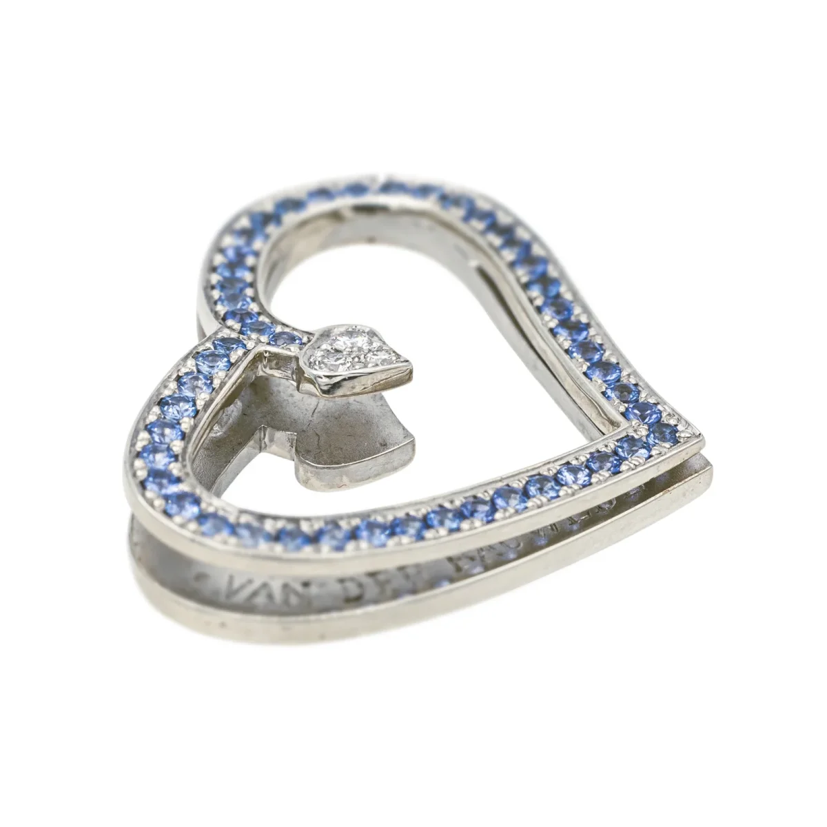 Van der bauwede Pendentif Argent Diamant, Saphir – Image 4