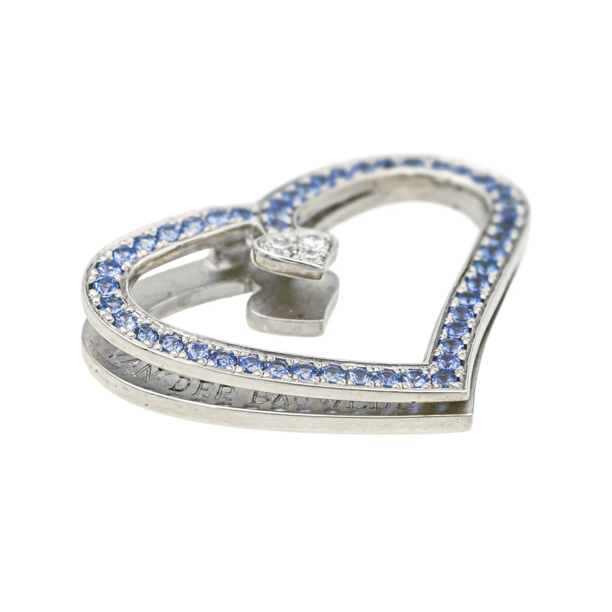 Van der bauwede Pendentif Argent Diamant, Saphir – Image 6