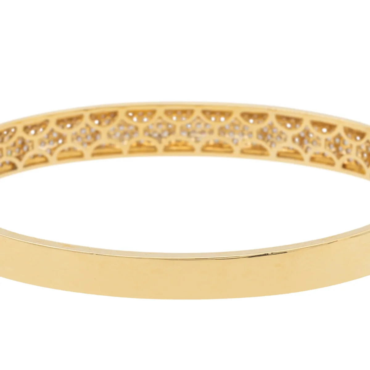 Bracelet Jonc Or jaune Diamant – Image 6
