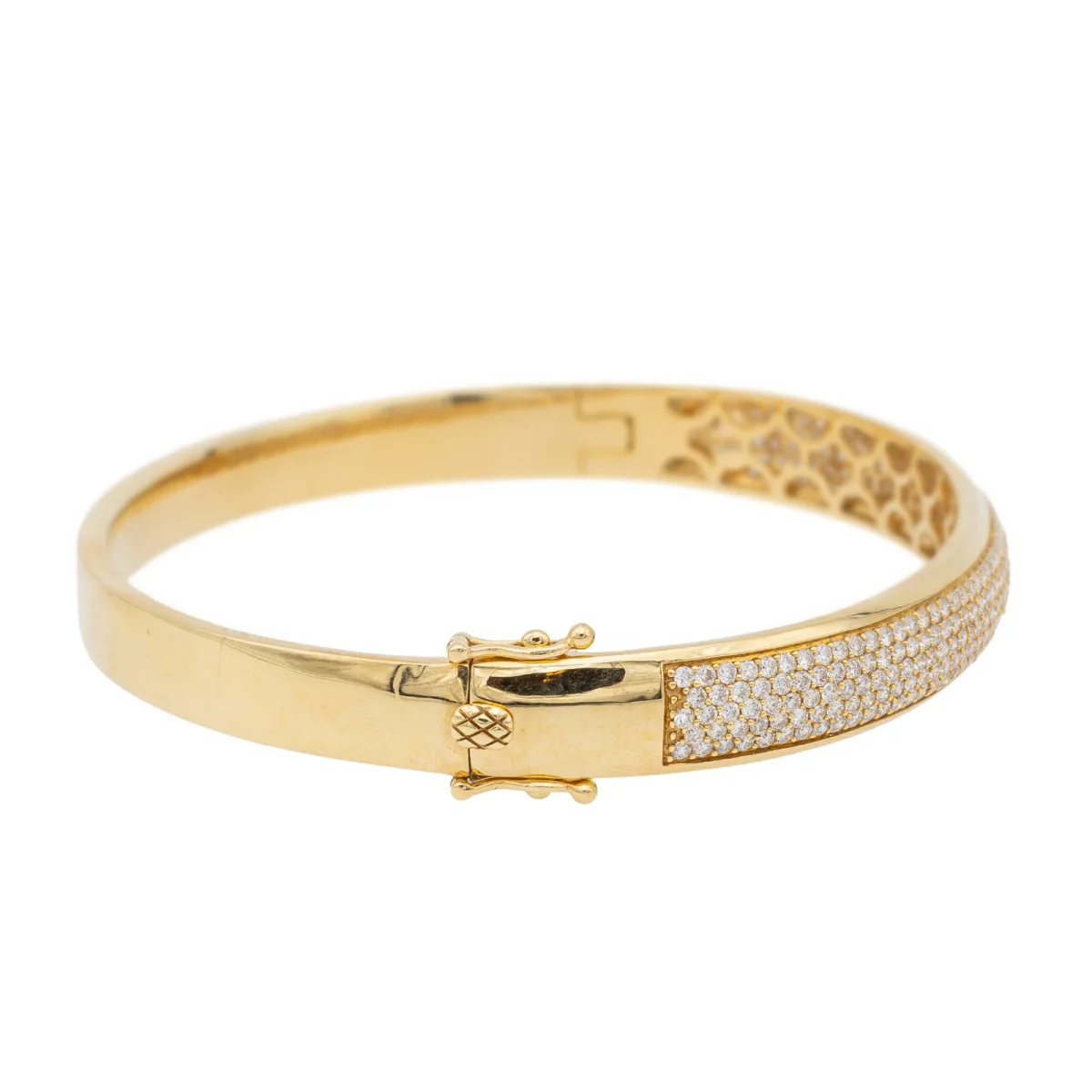 Bracelet Jonc Or jaune Diamant – Image 7