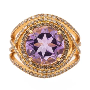 Etername Bague Eternelle Or jaune Améthyste, Diamant