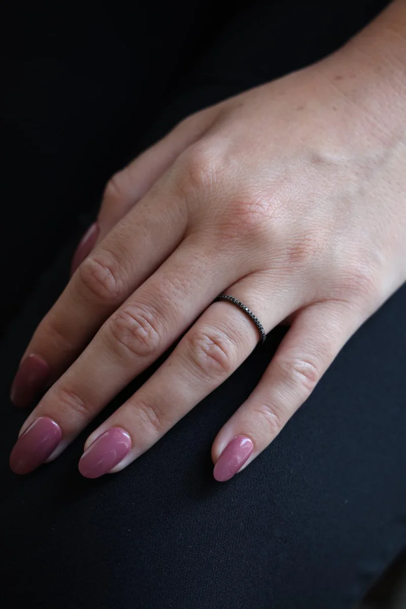 Etername Bague Pure Or noir Diamant – Image 3