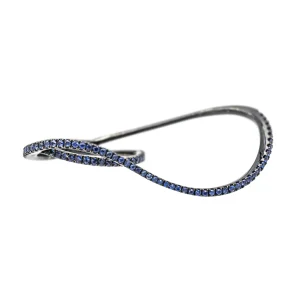 Etername Bague Entrelacs Or noir Saphir