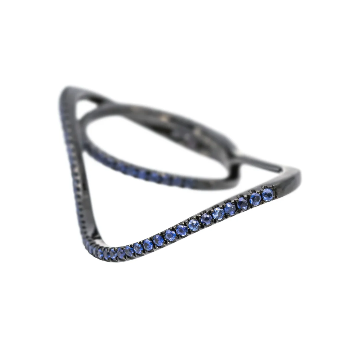 Etername Bague Entrelacs Or noir Saphir – Image 5