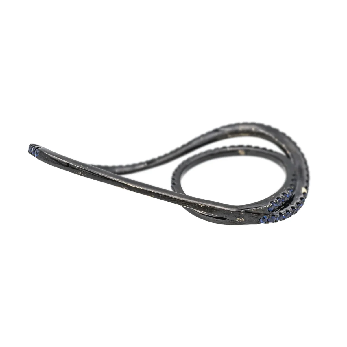 Etername Bague Entrelacs Or noir Saphir – Image 6