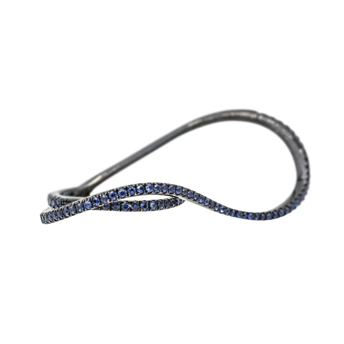 Etername Bague Entrelacs Or noir Saphir – Image 8