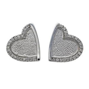Roberto coin Boucles d'oreilles Coeur  Or blanc Diamant, Rubis