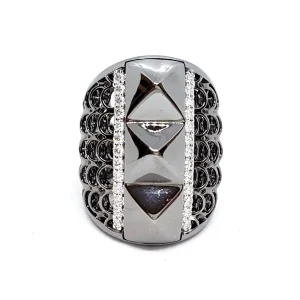 Bague Or noir Diamant