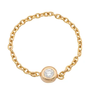 Bague Chaînette Or rose Diamant