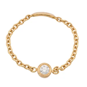 Bague Chaînette Or rose Diamant