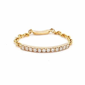 Bague Chaînette Or rose Diamant