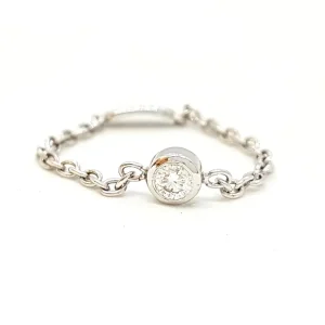 Bague Chaînette Or blanc Diamant