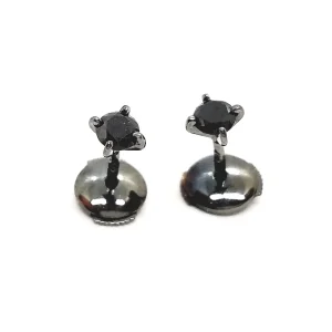 Boucles d'oreilles Puces Or noir Diamant