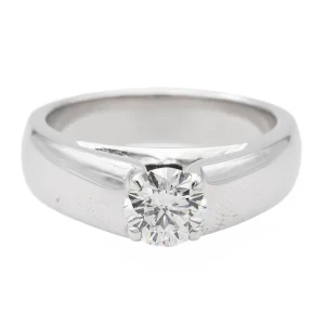 Bague Solitaire Or blanc Diamant