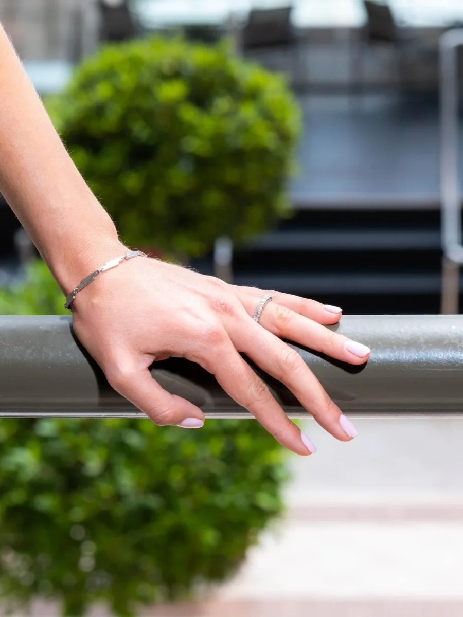 Bague Alliance Or blanc Diamant – Image 3