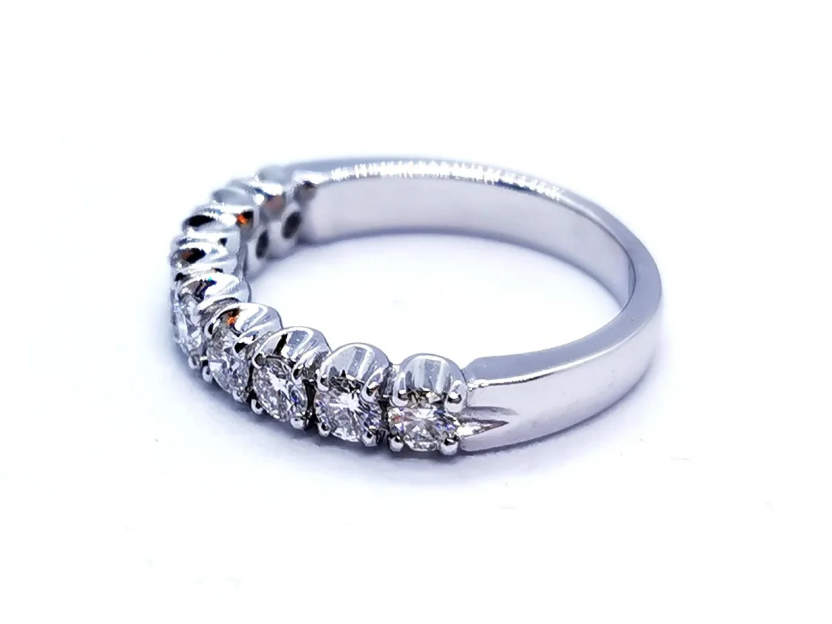 Bague Alliance Or blanc Diamant – Image 4
