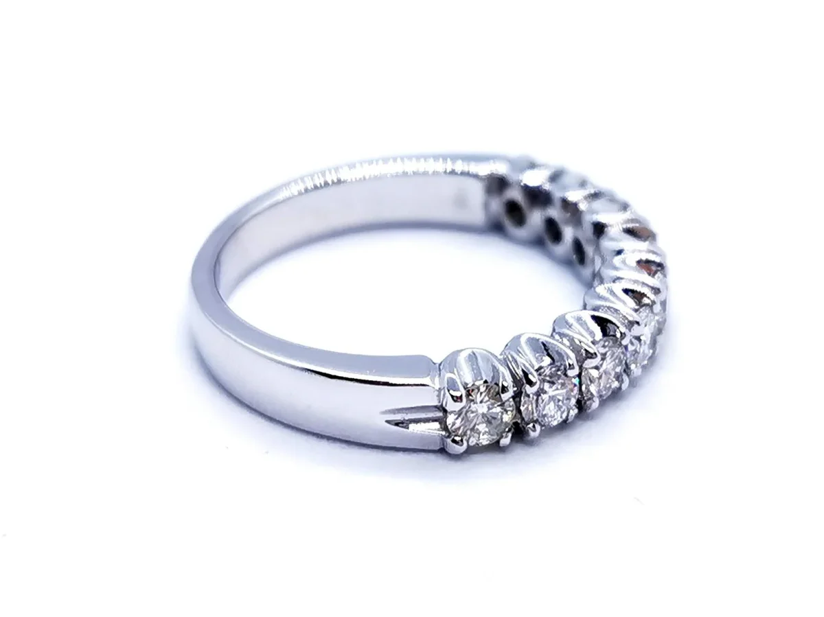 Bague Alliance Or blanc Diamant – Image 7