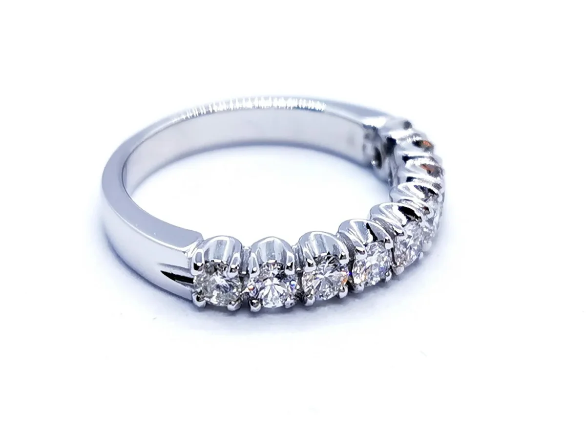 Bague Alliance Or blanc Diamant – Image 8