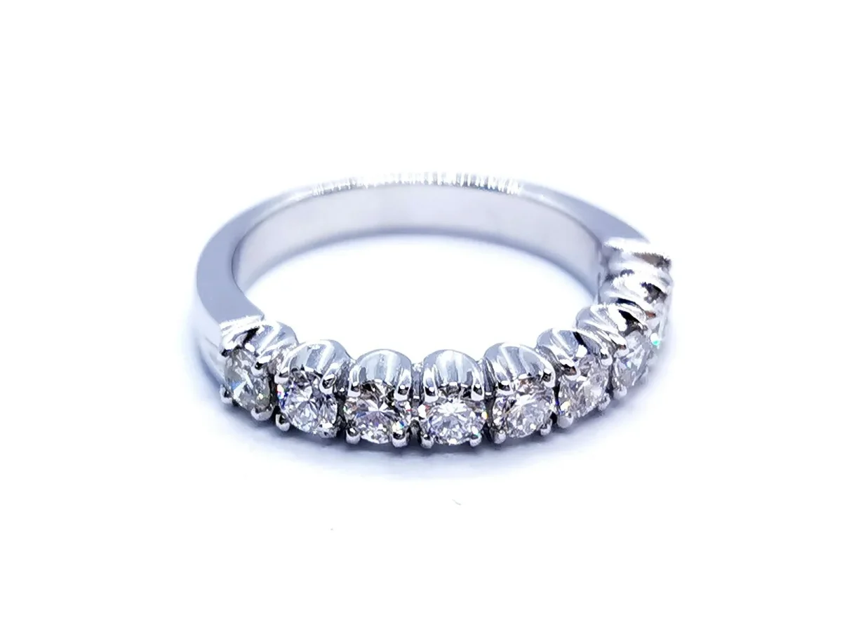 Bague Alliance Or blanc Diamant – Image 9